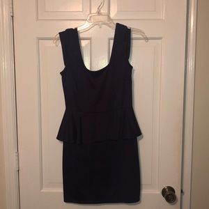 Plum Peplum Dress